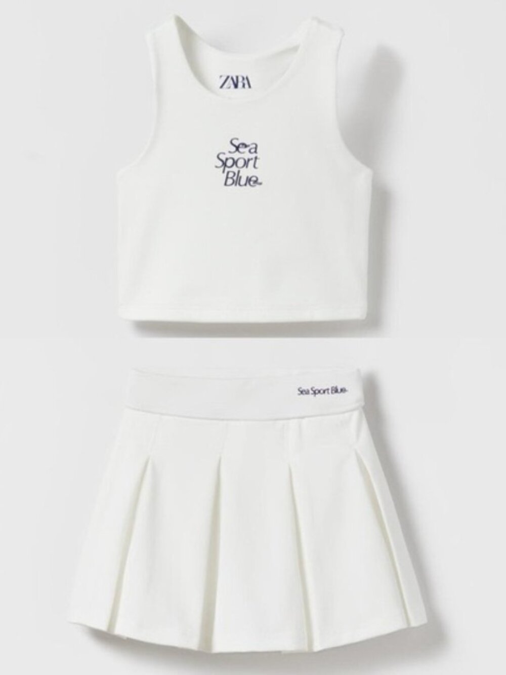 Zara Racerback Top + Box Pleat Skort Set 6T